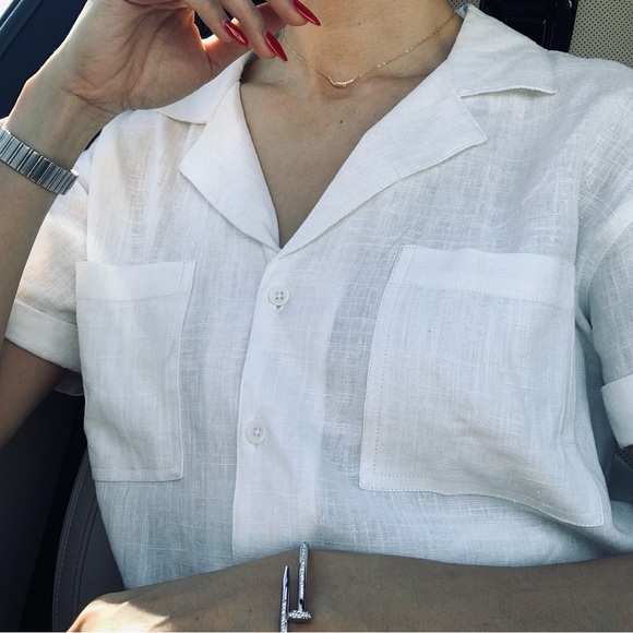 Nordstrom Tops - Brand new Linen button down shirt- no offer